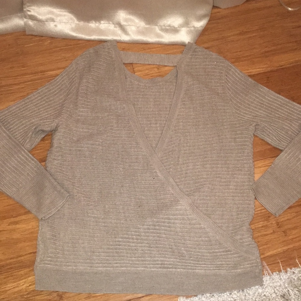 Open back sweater
